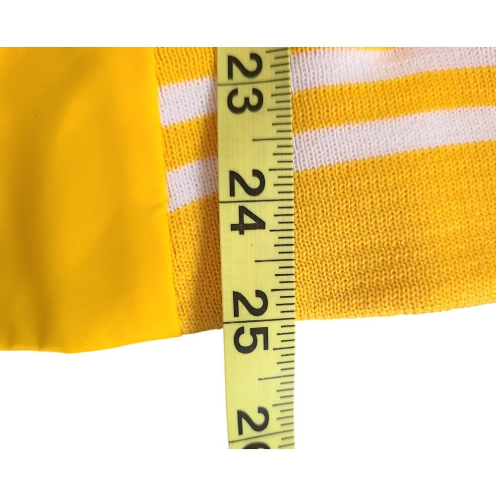 Vtg Auburn Sportswear Yellow Nylon Bomber 80s Snap-Front Jacket S Made In USA - Picture 10 of 11